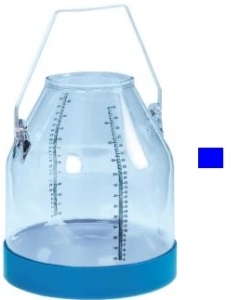 Milking Machine – Milking Systems - Milking Equipment - 9100006 - Clear Bucket 25L H145 Blue W/STDHandle - Ведро & Молокопровод - Buckets