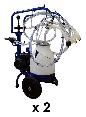 Milking Machine – Milking Systems - Milking Equipment - 6039017 -Master PMMKit EPV170 5L 220V 50Hz 2Arms 2G V (2X) - Ведро & Молокопровод - Portable milking machines