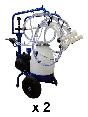 Milking Machine – Milking Systems - Milking Equipment - 6039018 -Master PMMKit EPV170 5L 220V 50Hz 2Arms 2S C (2X) - Ведро & Молокопровод - Portable milking machines